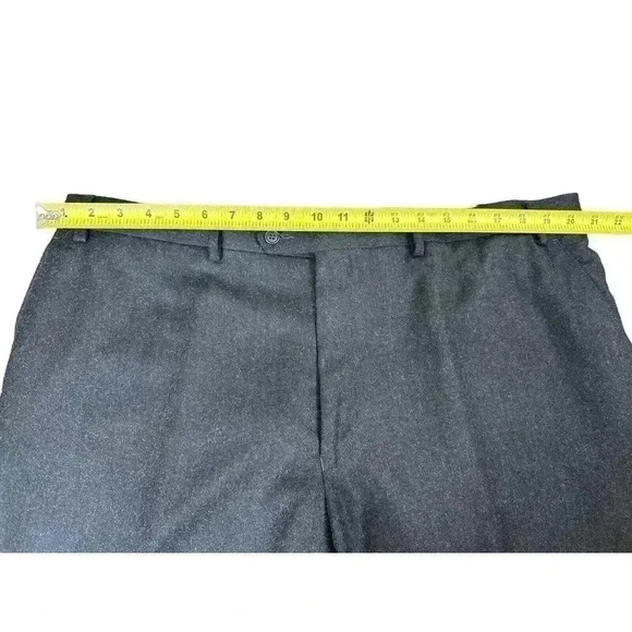 Turnbury Dress Pants Business Office 100% Wool Pleated Gray Men's Size 42 x 30 - Picture 9 of 13